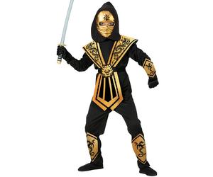 Widmann Gold Kombat Ninja (Hooded Jumpsuit, Chestpiece, Belt, Armguards, Legguar