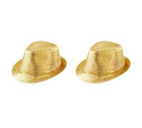 WIDMANN GOLD SEQUINED FEDORA - (Lot de 2)