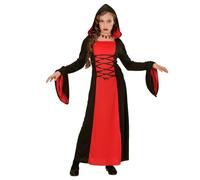 Widmann Gothic Lady (Hooded Robe) (140 cm / 8-10 Years) Red