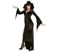 Widmann Gothic Vampiress (Dress With Stand Up Collar And Attached Spiderwebcapel