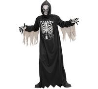 Widmann Grim Reaper (Robe With Chain, Hooded Mask) (116 cm / 4-5 Years) Black