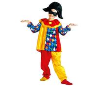 Widmann Harlequin (Coat With Collar, Pants, Hat, Eyemask) (128 cm / 5-7 Years) D