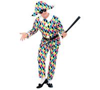 Widmann Costume Arlequin Adulte Multicolore Taille S