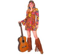 Widmann Hippie (Dress, Headband, Boot Covers) (L) Different Colors