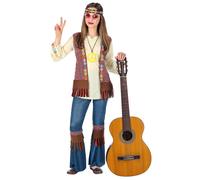 W WIDMANN MILANO Party Fashion - Costume enfant Hippie, Robe, Flower Power, Fille Fleur, Costumes de Carnaval