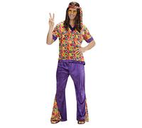 Widmann Hippie Dude Velvet (Shirt, Pants, Headband) (S) Different Colors