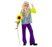 Widmann Hippie (Shirt, Pants, Headband, Necklace) (140 cm / 8-10 Years) Differen