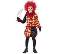 Widmann Horror Clown (Coat, Ruff, Pants) (116 cm / 4-5 Years) Different Colors