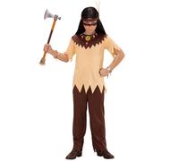 Widmann Indian (Coat, Pants, Headband) (128 cm / 5-7 Years) Brown