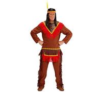Widmann Indian (Coat, Pants, Headband With Feather) (M) Brown