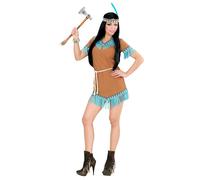 Widmann Indian (Dress, Belt, Headband With Feather) (S) Brown