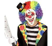 WIDMANN "KILLER CLOWN HALF FACE MASK" - | Masque d'horreur effrayant pour Halloween, le carnaval, les soirées d'horreur et les soirées à thème