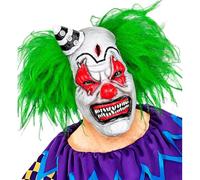 WIDMANN "KILLER CLOWN HALF FACE MASK WITH HAIR & MINI HAT" -