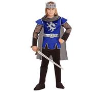 Widmann Déguisement Roi Arthur – manteau, pantalon, surbottes, couronne, cape – 128 cm (5-7 ans)