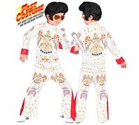 Widmann S.r.l. Déguisement King Of Rock'N'Roll Fast Veste et pantalon 128 cm (5-7 ans) Wh