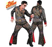 Widmann King Of Rock'N'Roll Fast Costume (Jacket, Pants) (S) Black