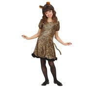W WIDMANN MILANO Party Fashion - Costume pour enfants léopard, robe avec queue, serre-tête, costume d'animal, chat