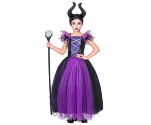 Widmann Malefica (Dress, Headpiece) (158 cm / 11-13 Years) Purple / Lila