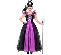 W WIDMANN MILANO Party Fashion - Costume Malefizia, robe et serre-tête, méchante fée, conte de fées, Halloween