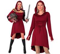 Robe Gothique Médiévale Rouge Femme - Taille: L Rouge