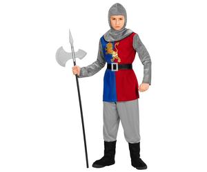 Widmann Medieval Knight (Coat, Pants, Belt, Boot Covers, Hood) (116 cm / 4-5 Yea