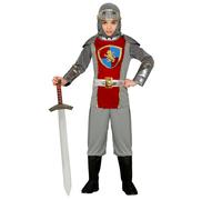 Widmann Medieval Knight (Coat With Hood And Belt, Pants, Boot Covers) (128 cm /