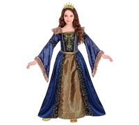 Widmann S.r.l. Costume enfant Reine médiévale – robe princesse hivernale Bleu 5-7 ans (128 cm)