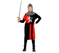 Widmann Medieval Warrior - Red (Coat, Belt, Hood) (140 cm / 8-10 Years) Differen