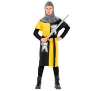 Widmann Medieval Warrior - Yellow (Coat, Belt, Hood) (140 cm / 8-10 Years) Diffe