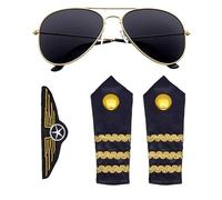 Kit accessoires pilote de ligne adulte - Marque - Modèle - Genre Mixte - Couleur Bleu - Utilisation Intérieur
