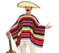 WIDMANN MILANO PARTY FASHION 75722 - Authentique poncho mexicain, accessoire de déguisement, accessoire, jeté, mexicain, carnaval, fête à thème