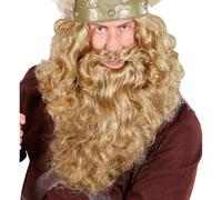 WIDMANN B0534 - Barbe Multi-Personnages pour Homme Adulte, Viking, frère, celte, Carnaval, soirées à thème, Couleur Blond