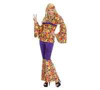 WIDMANN MILANO PARTY FASHION - Costume Hippie Girl, Flower Power, Peace, Fille de fleur, Costumes de carnaval