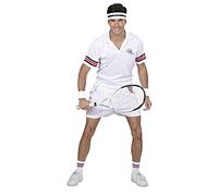 W WIDMANN MILANO Party Fashion - Costume joueur de tennis, T-shirt, pantalon, bandeau à sueur, carnaval, fête à thème