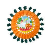 WIDMANN MILANO PARTY FASHION Éventail en Papier - Aloha Ananas - Taille Unique