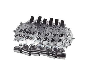 WIDMANN MILANO PARTY FASHION Generique - 6 sans gênes argentés Bonne année