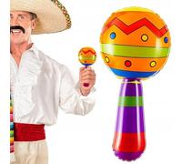 WIDMANN MILANO PARTY FASHION W, Maracas gonflable, design coloré, facile à gonfler, dimensions idéales, polyvalente pour toutes les fêtes, matériaux durables