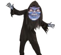 WIDMANN MILANO PARTY FASHION GRIM REAPER (robe, oversized hooded mask) - (158 cm / 11-13 Years)
