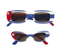 WIDMANN Milano Party Fashion- Lunettes, 11005927, Bleu/Blanc/Rouge, Kuba