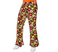W WIDMANN MILANO Party Fashion - Pantalon années 60 pour hommes, hippie, reggae, flower power, disco fever
