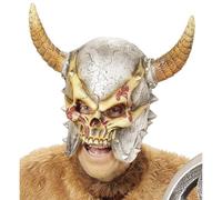 Widmann 00411 Masque Viking avec Cornes pour Adulte, Argent