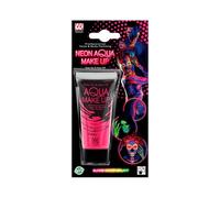 Widmann 09970 - Aqua Make-Up Fluorescent Adulte Unisexe, En Tube, Années 80, Dia De Los Muertos, Carnaval Brésilien, Halloween, 30 Ml, Couleur Rose