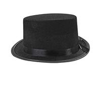WIDMANN MILANO PARTY FASHION W, Chapeau Haut de Forme Noir, Style Intemporel, Feutre léger et Durable, Taille Unique, Polyvalent pour Tous Les Costumes, Accessoire incontournable pour Vos fêtes
