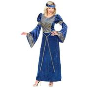 Déguisement de Dame Médiévale Davinia - WIDMANN - Costume pour femme - Bleu - Fêtes médiévales et carnaval S
