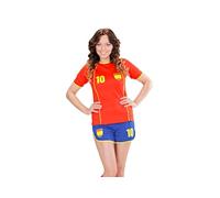 WIDMANN MILANO PARTY FASHION W Costume de footballeuse espagnole, t-Shirt et Short, Articles pour Fans, Sportifs