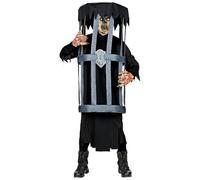 WIDMANN MILANO PARTY FASHION W Costume de Prisonnier en Cage, Robe avec Capuche, Cage, Halloween, Carnaval, fête à thème