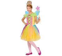 WIDMANN MILANO PARTY FASHION W, Costume féerique pour enfants, robe colorée, accessoires scintillants, confort optimal, ailes délicates, polyvalent pour toutes occasions, taille S adaptée