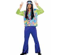 WIDMANN MILANO PARTY FASHION W Costume garçon Hippie, Flower Power, Reggae, Carnaval