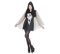WIDMANN MILANO PARTY FASHION W, Costume Halloween, Robe et Poncho, 100% Polyester, léger et Confortable, Design Noir captivant, Polyvalent pour Toutes Occasions, Accessoires Disponibles