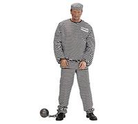 WIDMANN MILANO PARTY FASHION W Costume Prisonnier, Haut, Pantalon, Casquette, détenu, Criminel